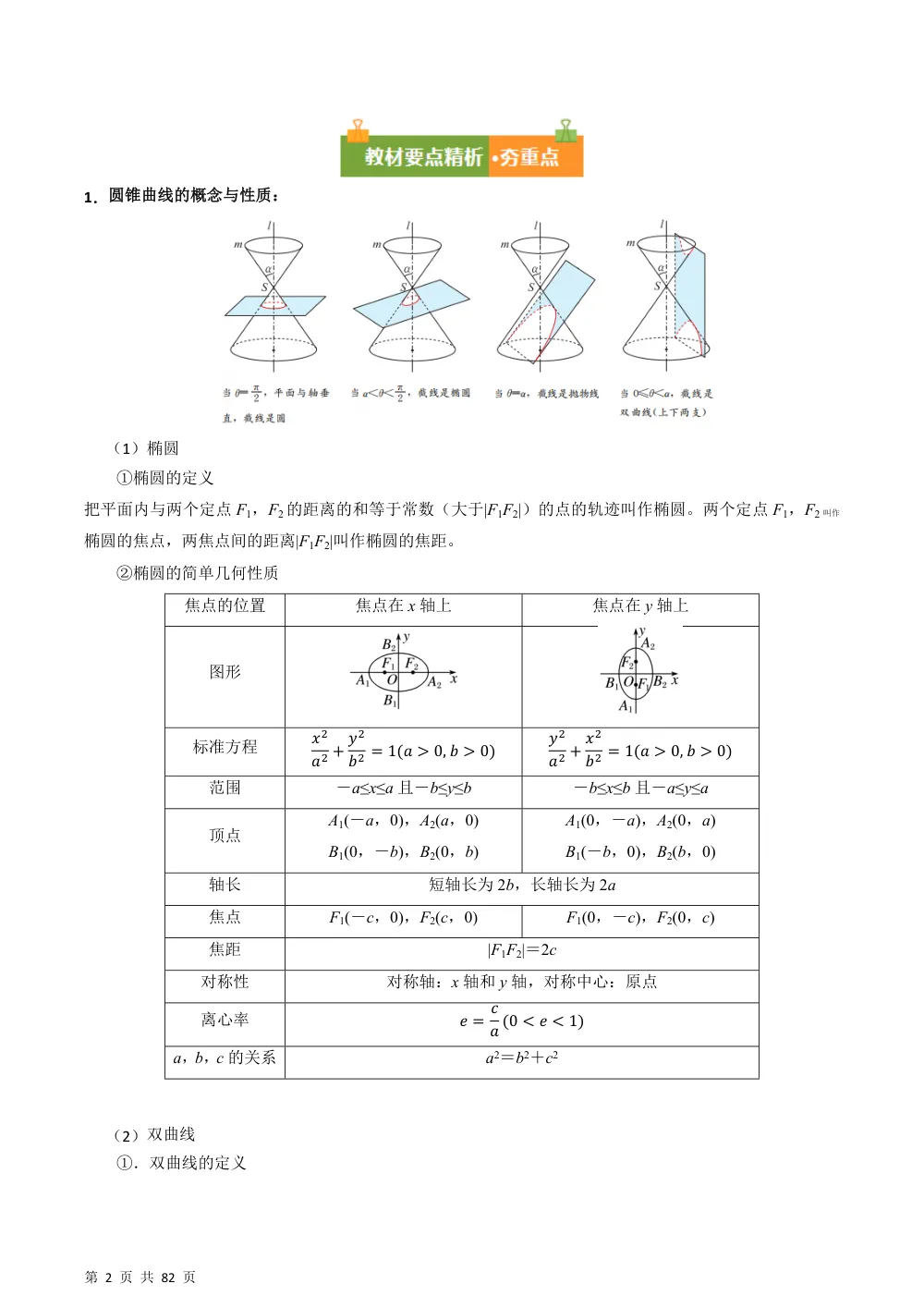 （湘教）第3章 圆锥曲线与方程（解析版） 第2页（理科期中培优突破（步骤详解与评分版））